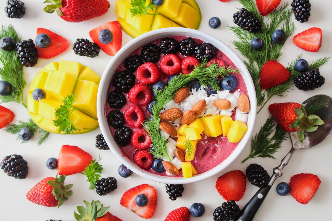 A bowl of fruits for mental health