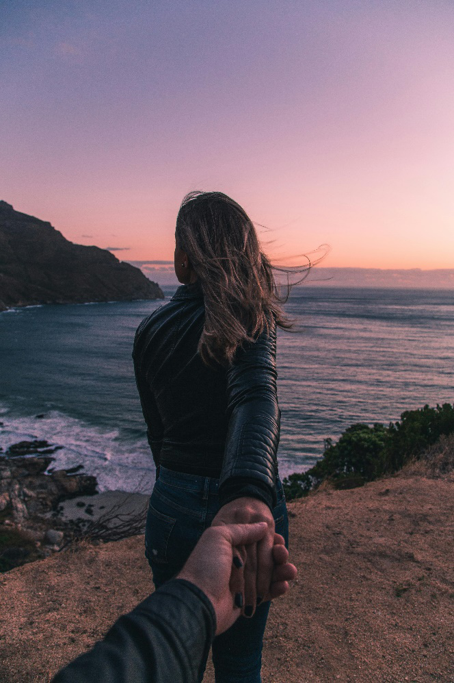 a couple near sea